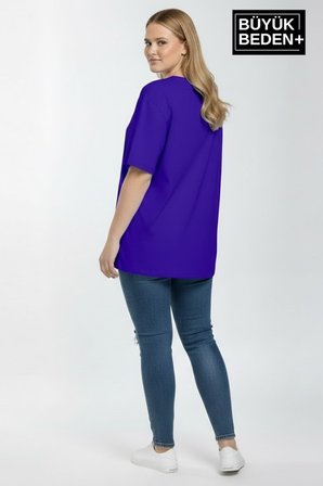 süperlife kadın büyük beden a baskılı 3xl-6xl bisiklet yaka tshırt spr26btsk510-12