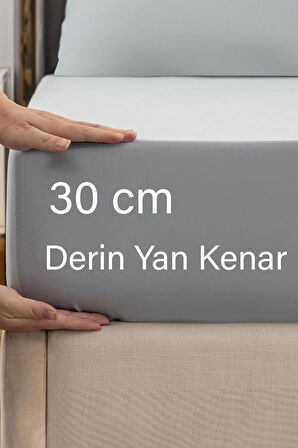 | Ranforce | Pamuklu Tek / Çift Kişilik Gri Lastikli Çarşaf | 14 Renk | Fıtted |