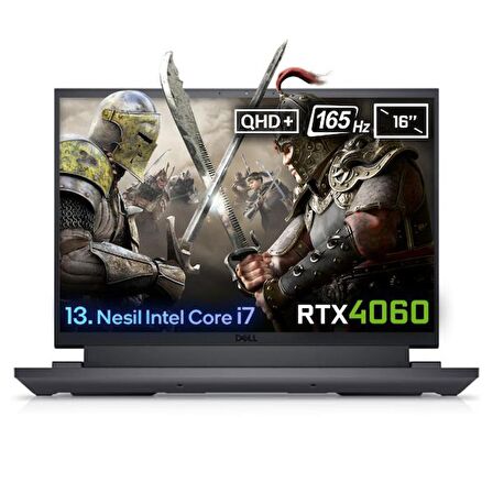 Dell Gaming G16 7630 G167630005U Intel Core i7-13650HX 16GB DDR5 512GB SSD RTX4060 8GB 140W 16 inç 165Hz QHD+ Ubuntu Gaming Laptop