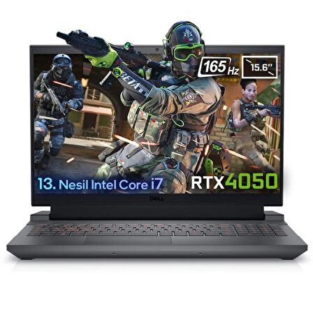 Dell Gaming G15 5530 G155530010U Intel Core i7-13650HX 16GB DDR5 512GB SSD RTX4050 6GB 15.6 inç 165 Hz Full HD Ubuntu Gaming Laptop