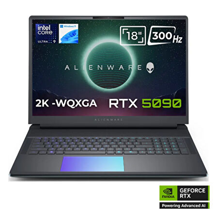 Dell Alienware 18 Area-51 AA18250 Ultra 9 275HX 32GB 1TB SSD 24GB RTX5090 18 WQXGA 300Hz Windows 11 İngilizce Klavye