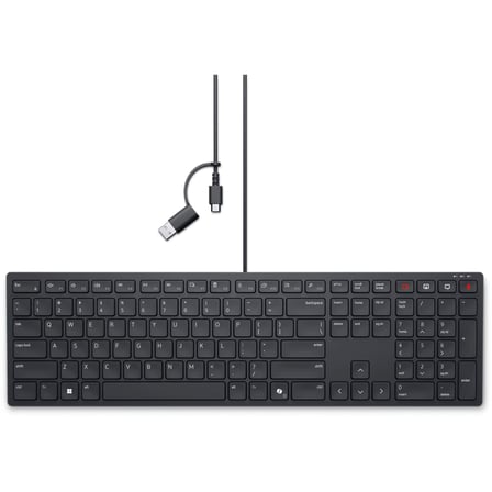 Dell Pro Sessiz Kablolu İş Birliği Klavyesi Q TR KB525C