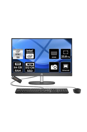 Proone 240 G10 Core Ultra 7 155U 64GB RAM 512GB SSD 23.8" FHD FreeDOS D36C6ETPN332 All In One Bilgisayar + Per4 USB