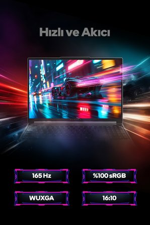 Game Garaj Slayer X5T-5050 C3 Intel Core i5 13500HX 32GB RAM 2TB SSD RTX5050 16" WUXGA 165Hz IPS FreeDOS Oyuncu Laptop