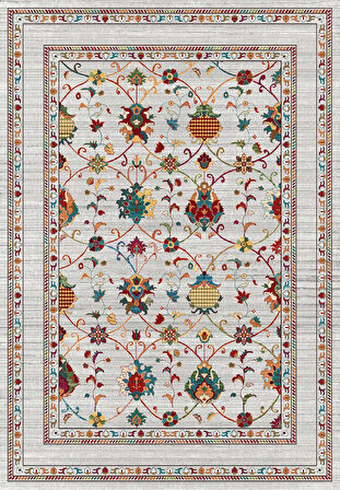 Pamuk Dokuma Taban Kaymaz Yıkanabilir Klasik Desenli  Salon Halısı Mutfak Halısı Koridor Halısı