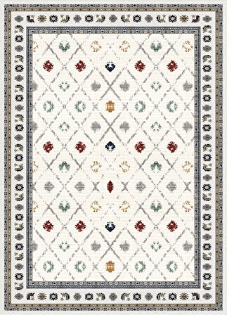 Pamuk Dokuma Taban Kaymaz Yıkanabilir Klasik Desenli  Salon Halısı Mutfak Halısı Koridor Halısı