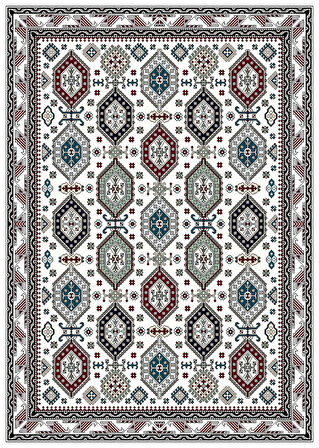 Pamuk Dokuma Taban Kaymaz Yıkanabilir Klasik Desenli  Salon Halısı Mutfak Halısı Koridor Halısı