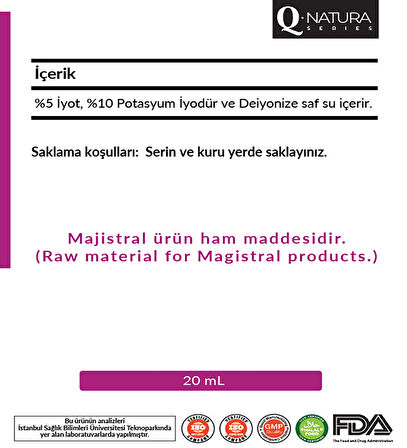 Q Natura Series Lugols Solution % 5 iyot Damla