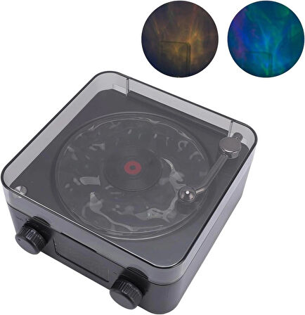 Retro Pikap Tasarımlı Mp3 Çalar Şarjlı RGB Tavan Yansıtma 4 Derin Uyku Müzikli BT/SD Kart/Aux Siyah