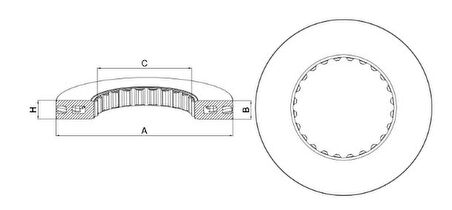 FREN DISKI ARKA VOLVO FH12 FH16 FM12 FL (410 CAP) 110 03 85103804