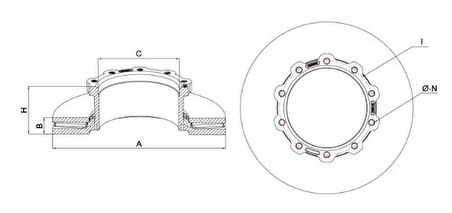 FREN DISKI  FORD CARGO 1840 DC462A315A 120 03