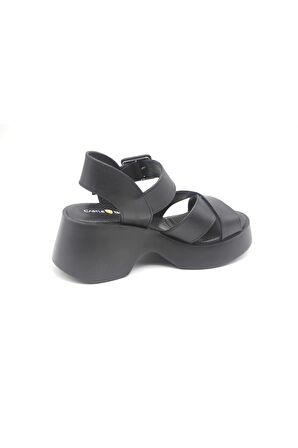 Castle Black 42627 Kadın Hakiki Deri Sandalet