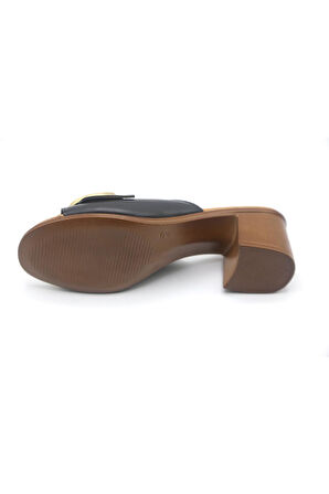 Castle Black 4576-1 Kadın Deri Terlik