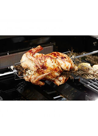 Barbeccok Piliç Çevirme Çatalı Pilli 80cm