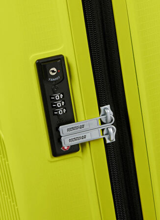 American Tourister Sarı Çekçekli Sert Valiz AEROSTEP-SPINNER 55/20 EXP TSA