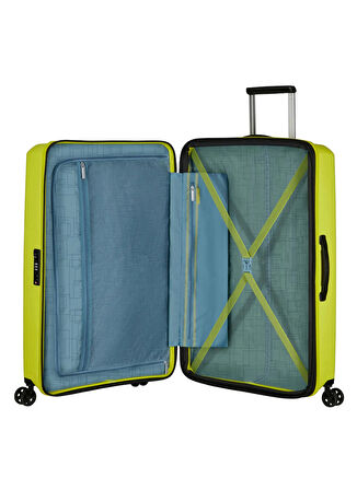 American Tourister Sarı Çekçekli Sert Valiz AEROSTEP-SPINNER 77/28 EXP TSA