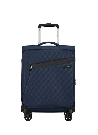 Samsonite Lacivert Çekçekli Kumaş Valiz LITEBEAM-SPINNER 55/20
