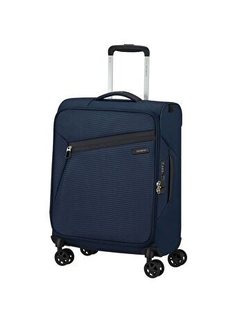 Samsonite Lacivert Çekçekli Kumaş Valiz LITEBEAM-SPINNER 55/20