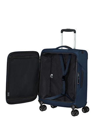 Samsonite Lacivert Çekçekli Kumaş Valiz LITEBEAM-SPINNER 55/20