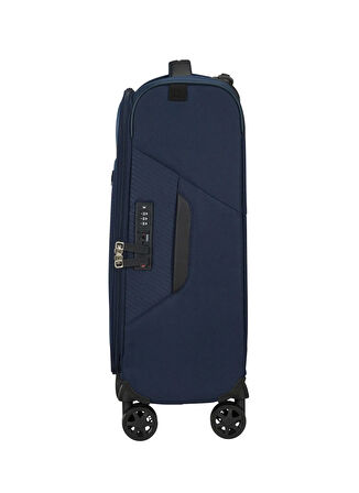 Samsonite Lacivert Çekçekli Kumaş Valiz LITEBEAM-SPINNER 55/20