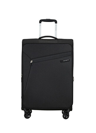 Samsonite Siyah Çekçekli Kumaş Valiz LITEBEAM-SPINNER 66/24 EXP