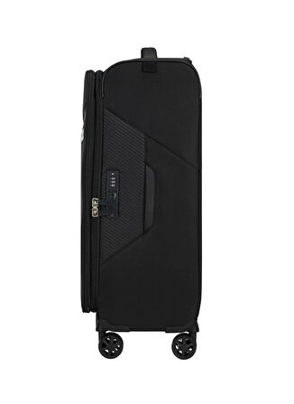 Samsonite Siyah Çekçekli Kumaş Valiz LITEBEAM-SPINNER 66/24 EXP
