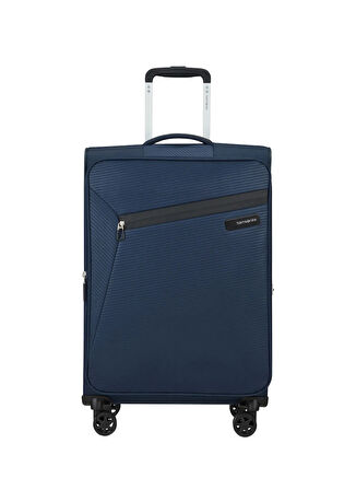 Samsonite Lacivert Çekçekli Kumaş Valiz LITEBEAM-SPINNER 66/24 EXP