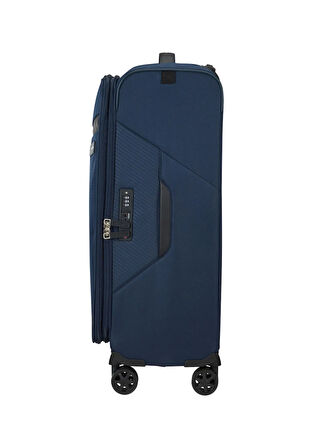 Samsonite Lacivert Çekçekli Kumaş Valiz LITEBEAM-SPINNER 66/24 EXP