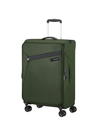 Samsonite Haki Çekçekli Kumaş Valiz LITEBEAM-SPINNER 66/24 EXP