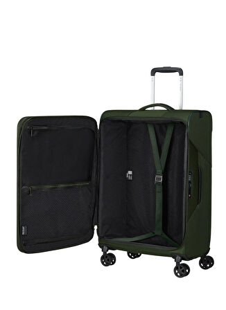 Samsonite Haki Çekçekli Kumaş Valiz LITEBEAM-SPINNER 66/24 EXP