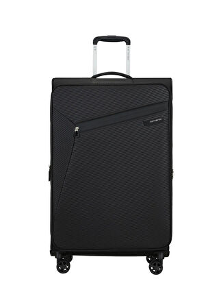 Samsonite Siyah Çekçekli Kumaş Valiz LITEBEAM-SPINNER 77/28 EXP