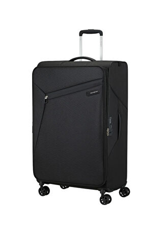 Samsonite Siyah Çekçekli Kumaş Valiz LITEBEAM-SPINNER 77/28 EXP