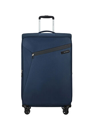 Samsonite Lacivert Çekçekli Kumaş Valiz LITEBEAM-SPINNER 77/28 EXP