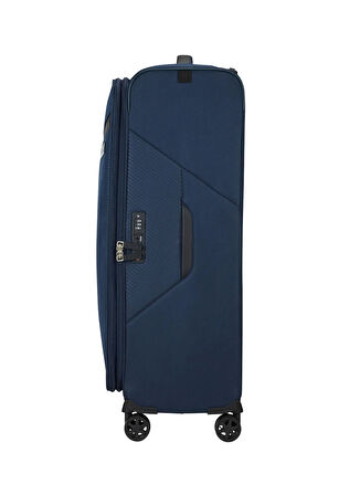 Samsonite Lacivert Çekçekli Kumaş Valiz LITEBEAM-SPINNER 77/28 EXP