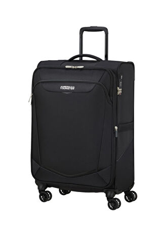 American Tourister Siyah Çekçekli Kumaş Valiz SUMMERRIDE-SPINNER M EXP TSA