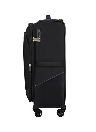 American Tourister Siyah Çekçekli Kumaş Valiz SUMMERRIDE-SPINNER M EXP TSA