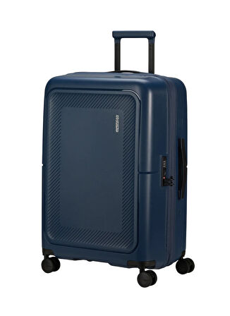 American Tourister Lacivert Çekçekli Sert Valiz DASHPOP-SPINNER 67/24 EXP TSA