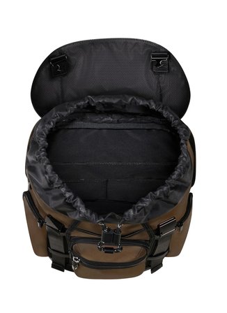 Samsonite %90 Geri Dönüştürülmüş Poliüretan, %10 Poliüretan Siyah - Kahve Erkek Sırt Çantası RELYON-BACKPACK M 15.6 FLAP