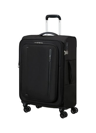 American Tourister Siyah Erkek Çekçekli Kumaş Valiz CLOUDRIDER-SPINNER M EXP TSA