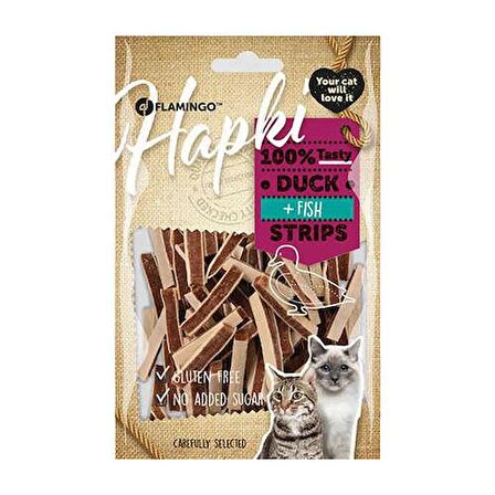 Flamingo Hapki Strips Ördekli ve Balıklı Kedi Ödül Maması 85 Gr