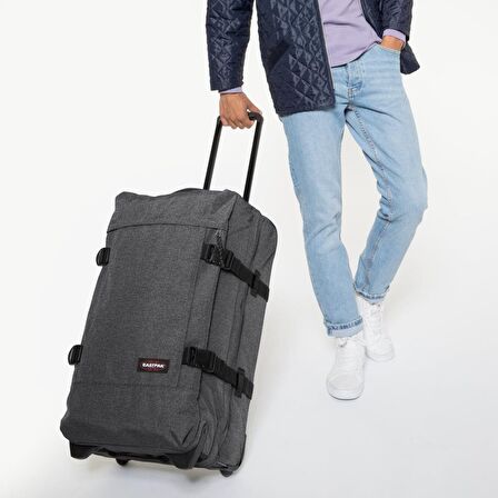 Eastpak EK62L77H Tranverz M Black Denim Siyah Valiz