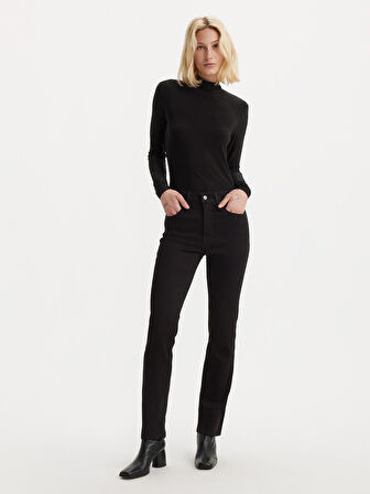 724 HIGH RISE STRAIGHT SOFT BLACK KADIN JEAN PANTOLON