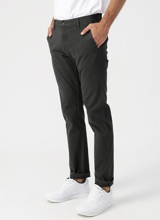Dockers Erkek Düz Antrasit Smart 360Flex Ultimate Chino Slim Pantolon