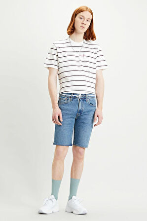 Erkek Mavi Slim Jean Şort 412 39387 0003