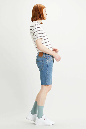 Erkek Mavi Slim Jean Şort 412 39387 0003