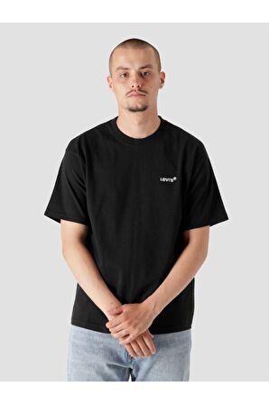 Levi's Erkek Siyah Red Tab Vintage Tee Mineral Black T-shirt- A0637-0001