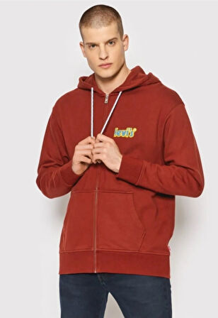 Levi's Levis Erkek Kapüşonlu Fermuarlı Sweatshirt 38717-0005