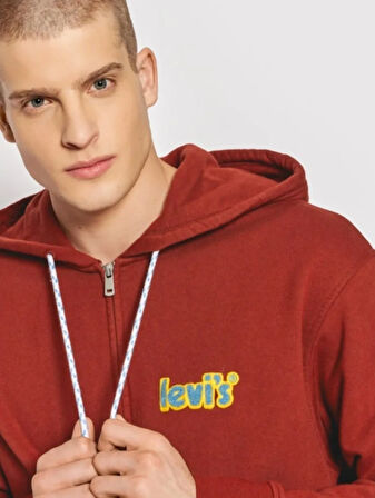 Levi's Levis Erkek Kapüşonlu Fermuarlı Sweatshirt 38717-0005