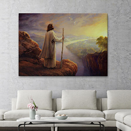 Uçurumdan Ufka Bakmak, İsa Mesih, Hristiyan Duvar Sanatı, Kilise Hediyesi-5400