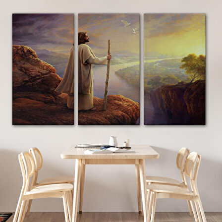 Uçurumdan Ufka Bakmak, İsa Mesih, Hristiyan Duvar Sanatı, Kilise Hediyesi-5400